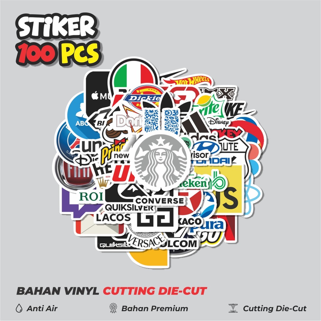 

Terbaru! 50 pcs Sticker Motif logo Sticker Dekorasi Lucu Kreatif untuk Notebook, Skateboard, HP