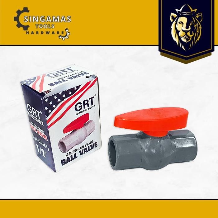 GRT PVC Ball Valve Gagang PVC USA 1/2"