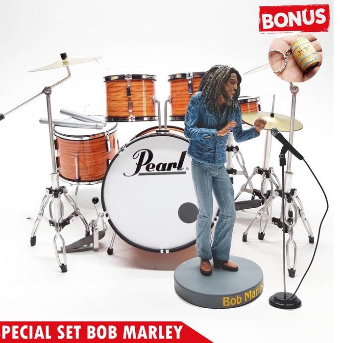 action figure bob marley plus drum pearl bonus miniatur mic