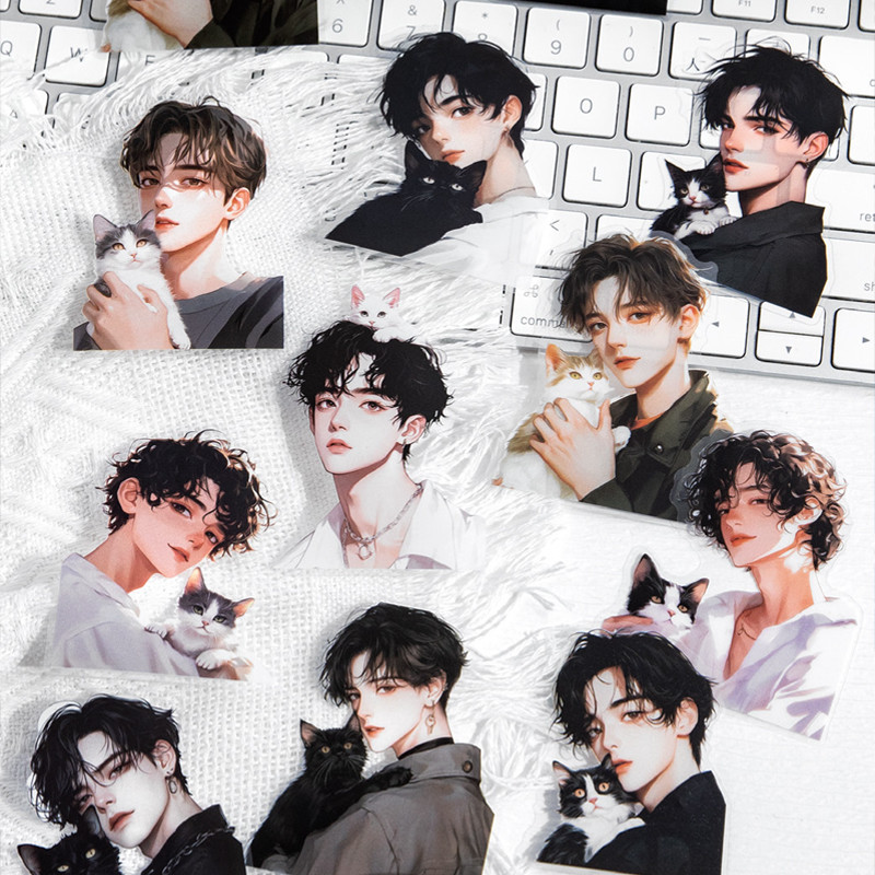 

Sticker Pack 20Sheets/Bag PET Fashion Handsome Boy Stickers Handbook Stationery DIY Handmade Scrapbook Diary Decoration