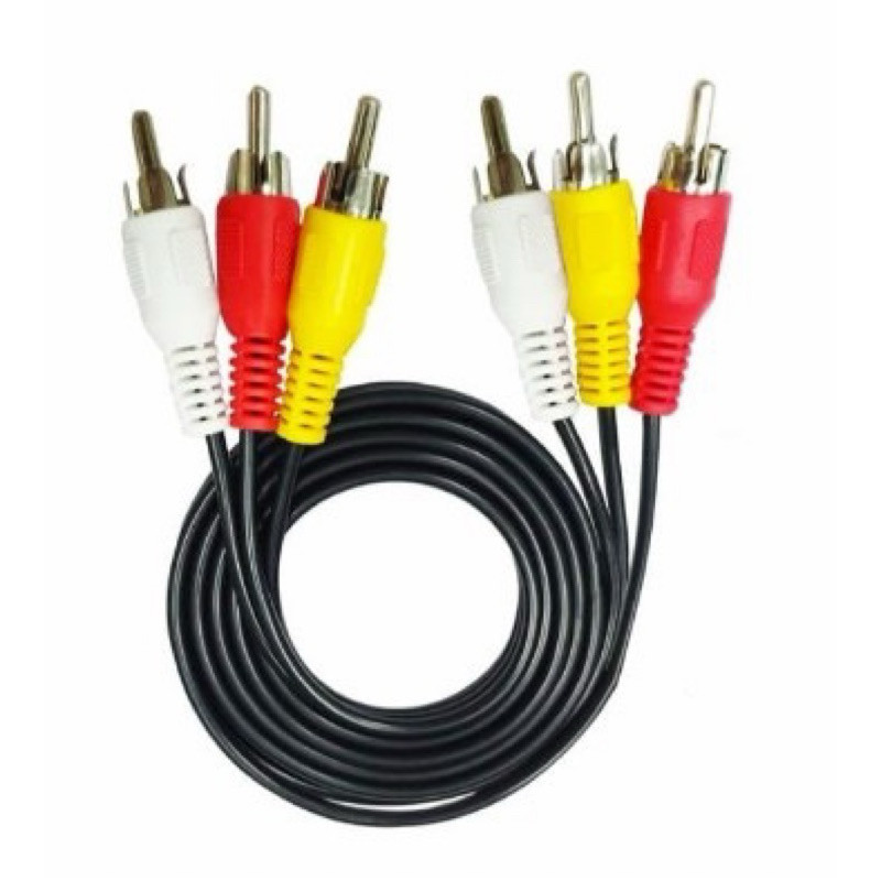 Kabel Aux RCA Jack 3 in 3 AV-003 1.5M Cable Audio R Video TV / DVD / Speaker 3 Ke 3