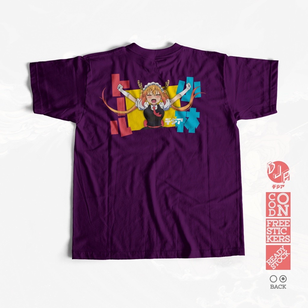 Kaos TOHRU KOBAYASHI MAID DRAGON BAJU JEPANG ANIME MANGA T-Shirt DJA CLOTH