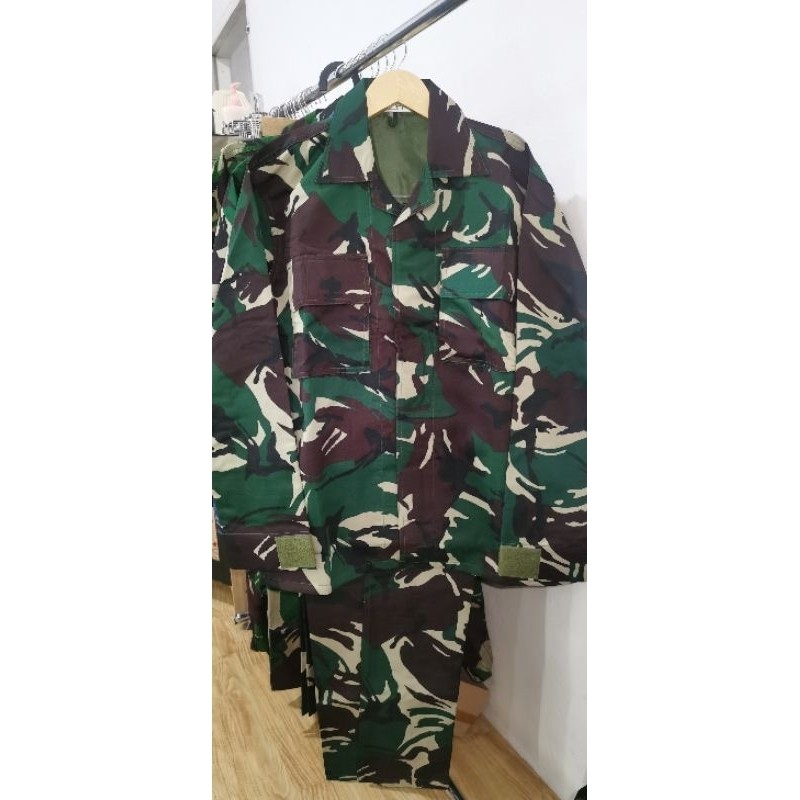 1 Stel Seragam PDL TNI BALOTELI | PDL Puring & Non Puring | Semi Wol | Baloteli Gelap Grosir PDL