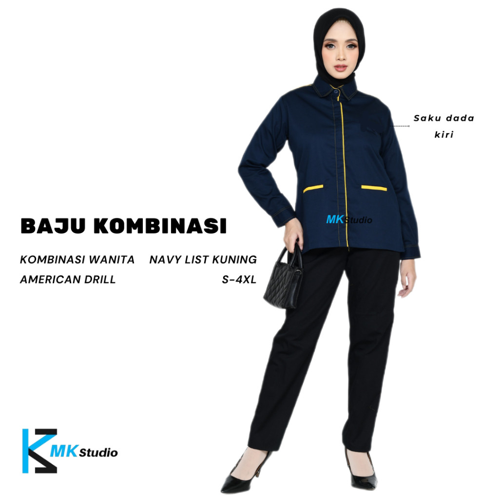 Baju Seragam Pria dan Wanita/Kemeja Lengan Pendek Pria/Baju Kerja Kantoran/Baju Kerja Restoran