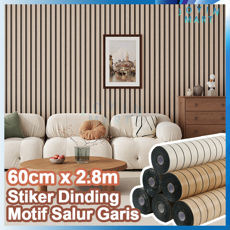 Wallpaper Sticker Dinding Kayu Salur /Wallpaper Dinding Kamar Tidur / Wallpaper Dinding Elegan