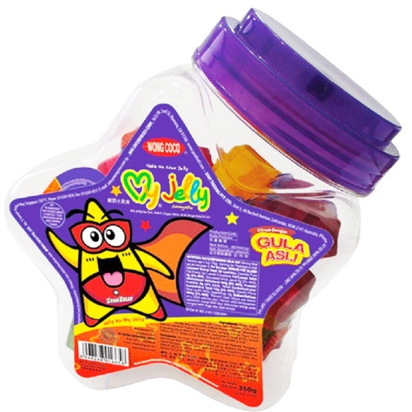 

Agar Agar Wong Coco My Jelly isi 25 Cup Kemasan Toples Bintang 350 Gr