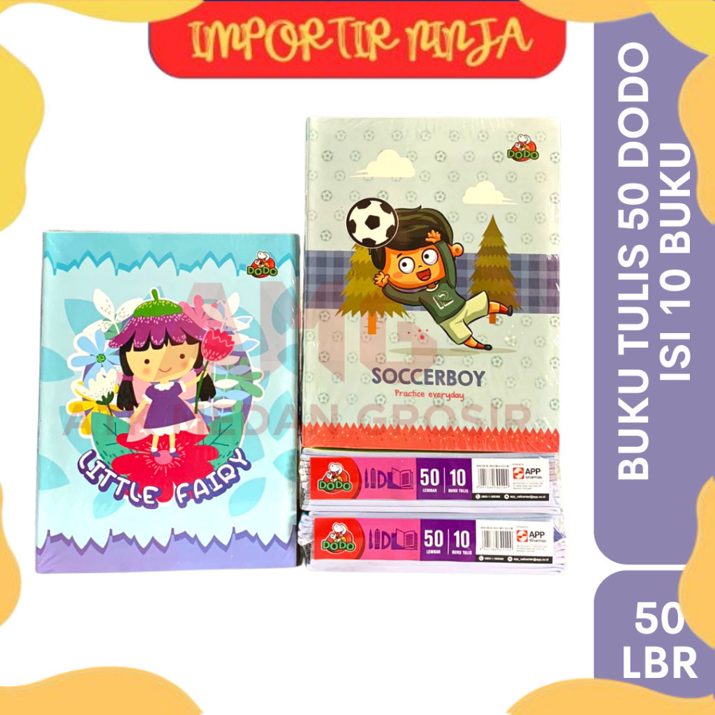 

BUKU TULIS 50 LEMBAR DODO 10 BUKU