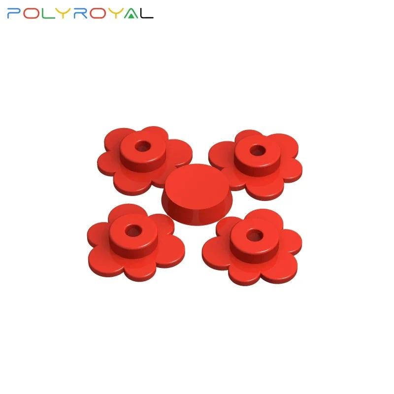 

POLYROYAL Building Blocks parts One plate with four flowers 10 PCS MOC Compatible With brands toys for children 3742