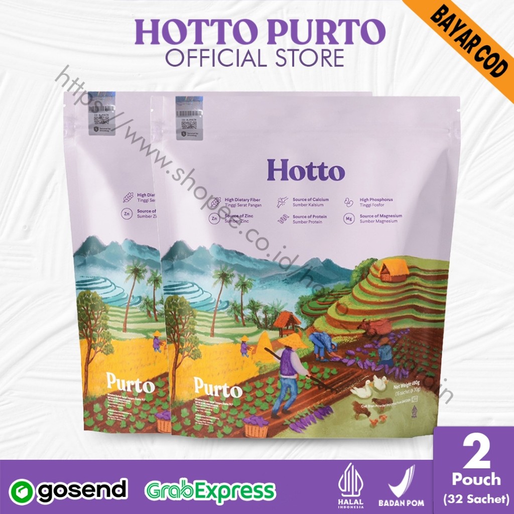 

Hotto Purto Multigrain with Purple Potato 9 Pouch Oat Superfood