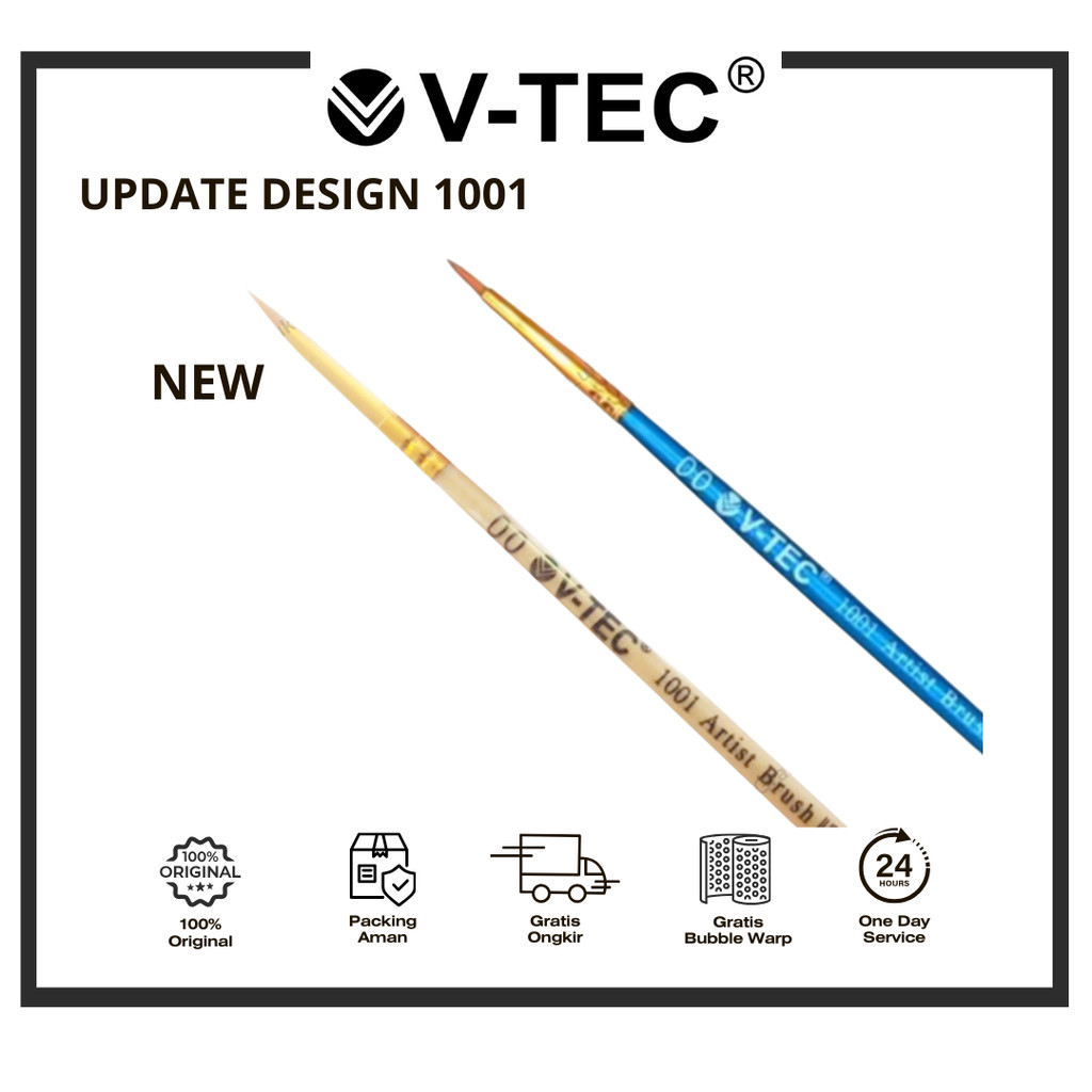 

V-TEC KUAS 1001 NO.0 // NO.00 // PCS