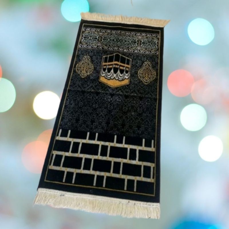 Sajadah Kiswah Midi Bahan Beludru Tebal Premium Ukuran Sedang 55x110