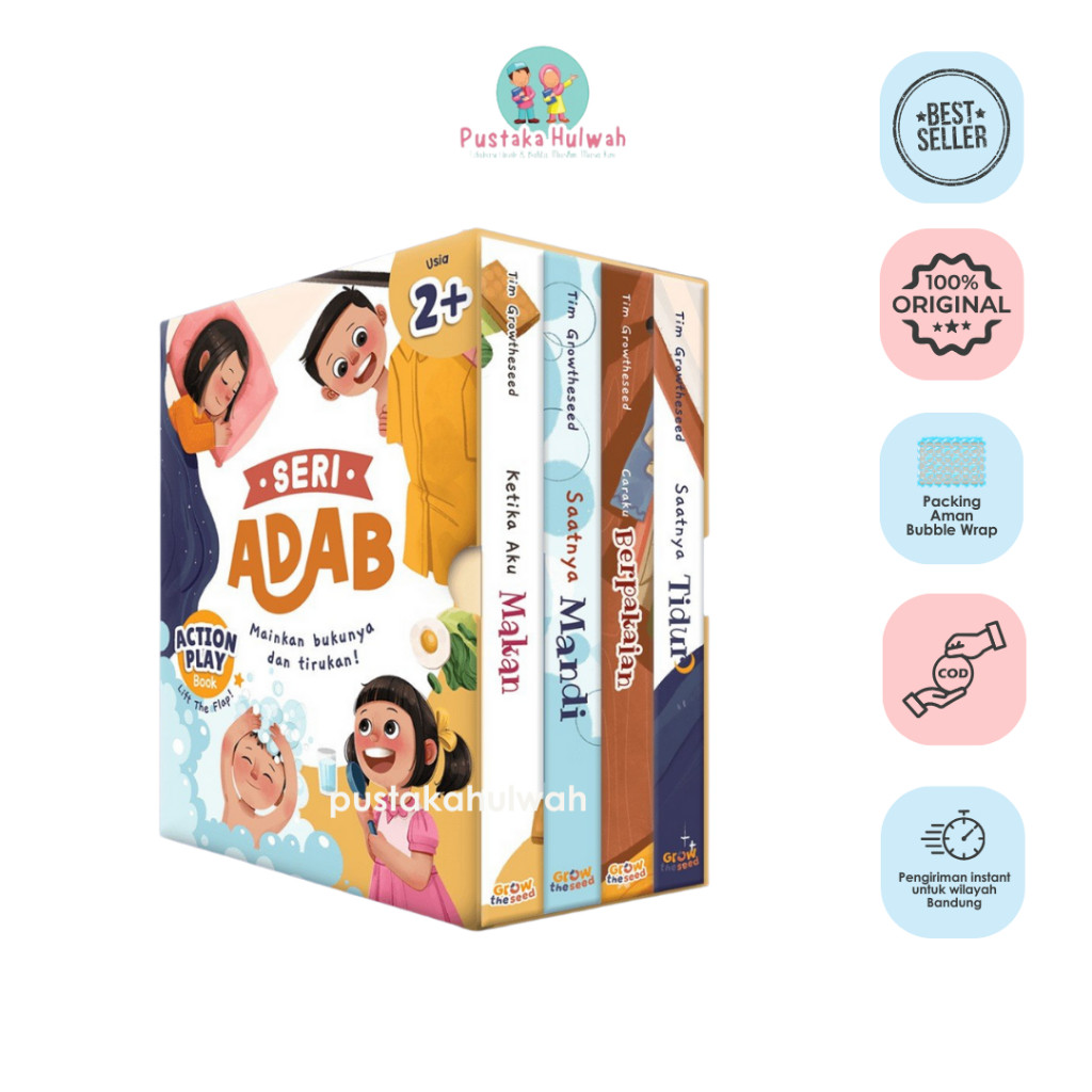 

Action Play Book Adab Sehari-hari (Buku Adab Anak Usia mulai 2+)