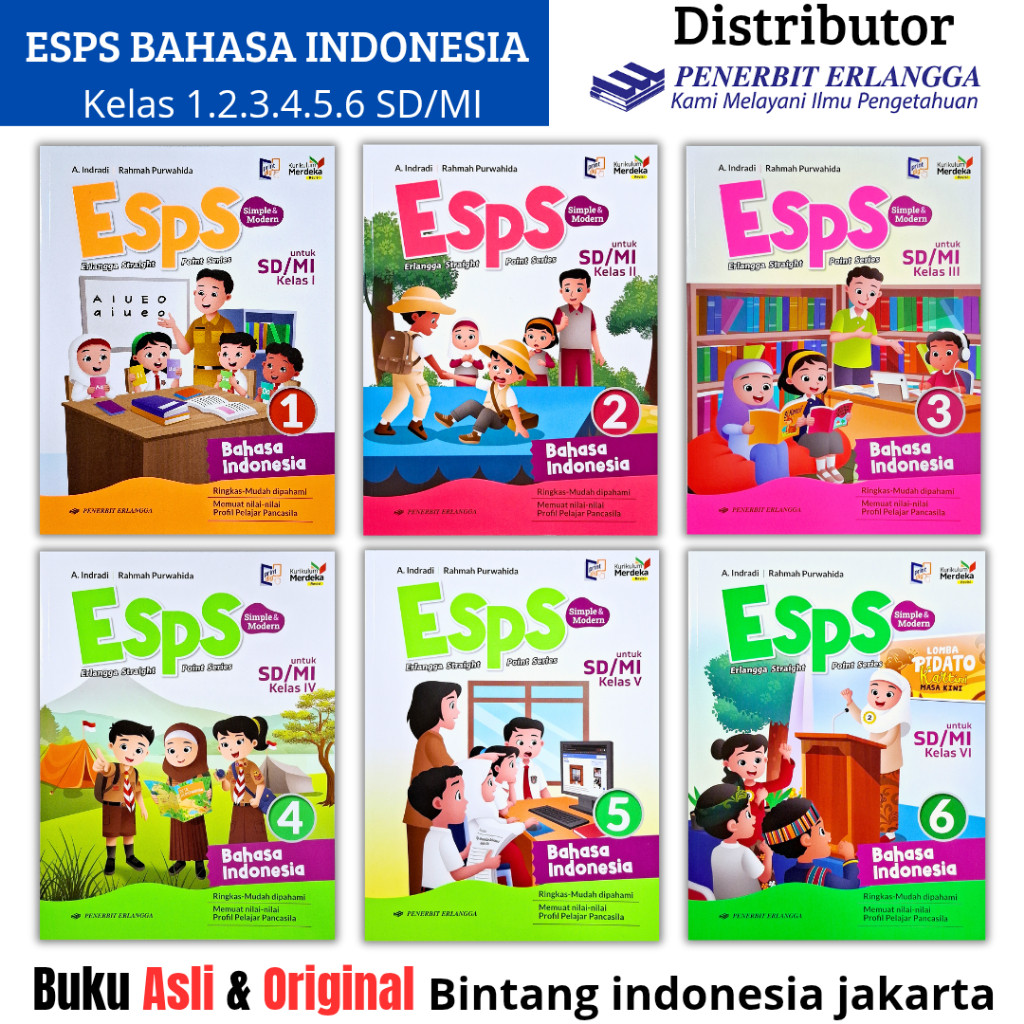 

Erlangga - Buku Pelajaran Esps Bahasa Indonesia SD/MI Kurikulum Merdeka