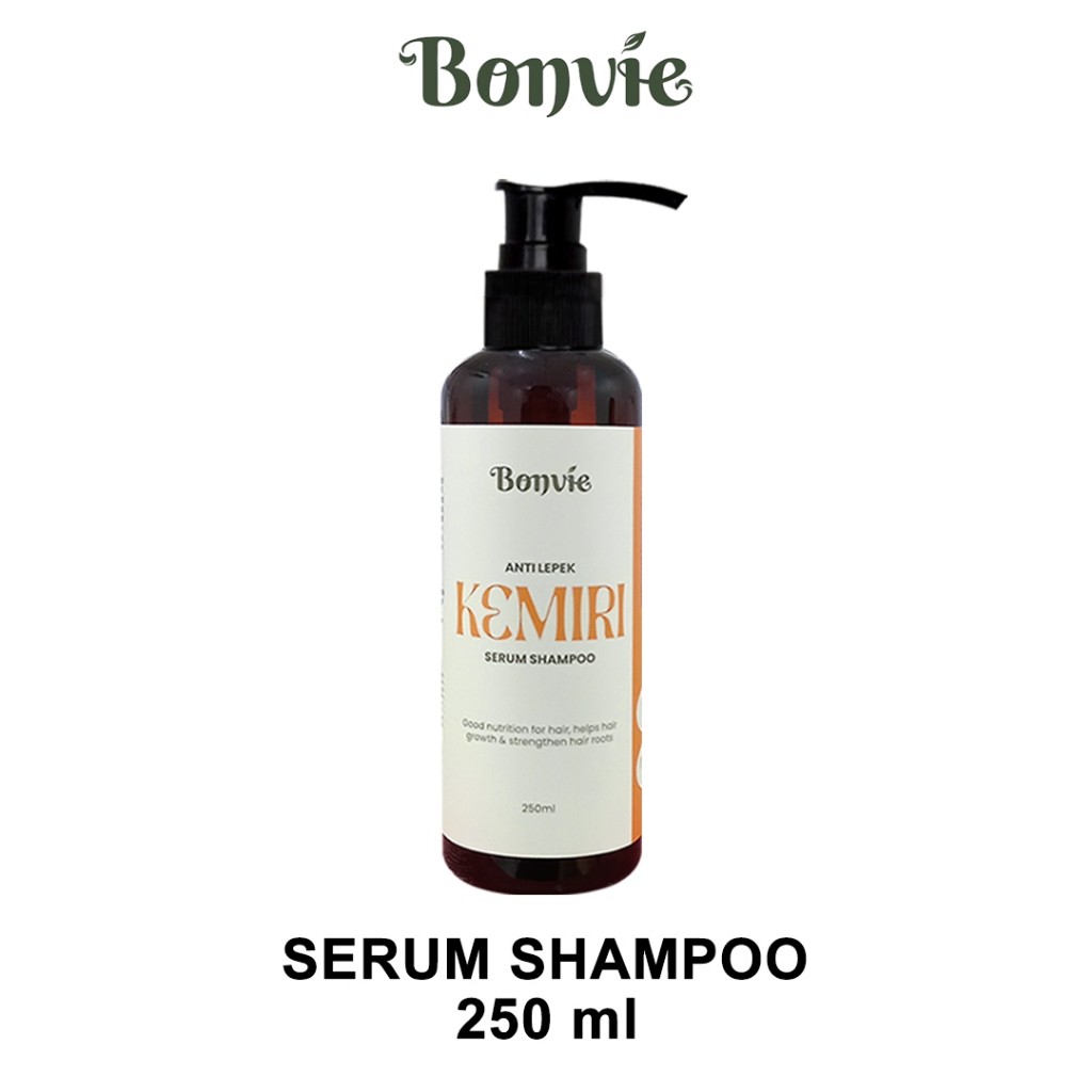 Bonvie Serum Shampoo Anti Lepek Kemiri 250ml - Shampo Rambut Berminyak | Sampo Kemiri Asli