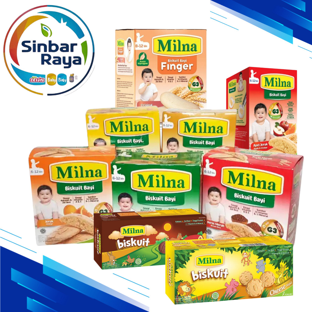 Milna Biskuit Cemilan Bayi 6 12 Bulan 110gr Milna Snack Bayi Sehat Pendamping ASI Sinbar Raya