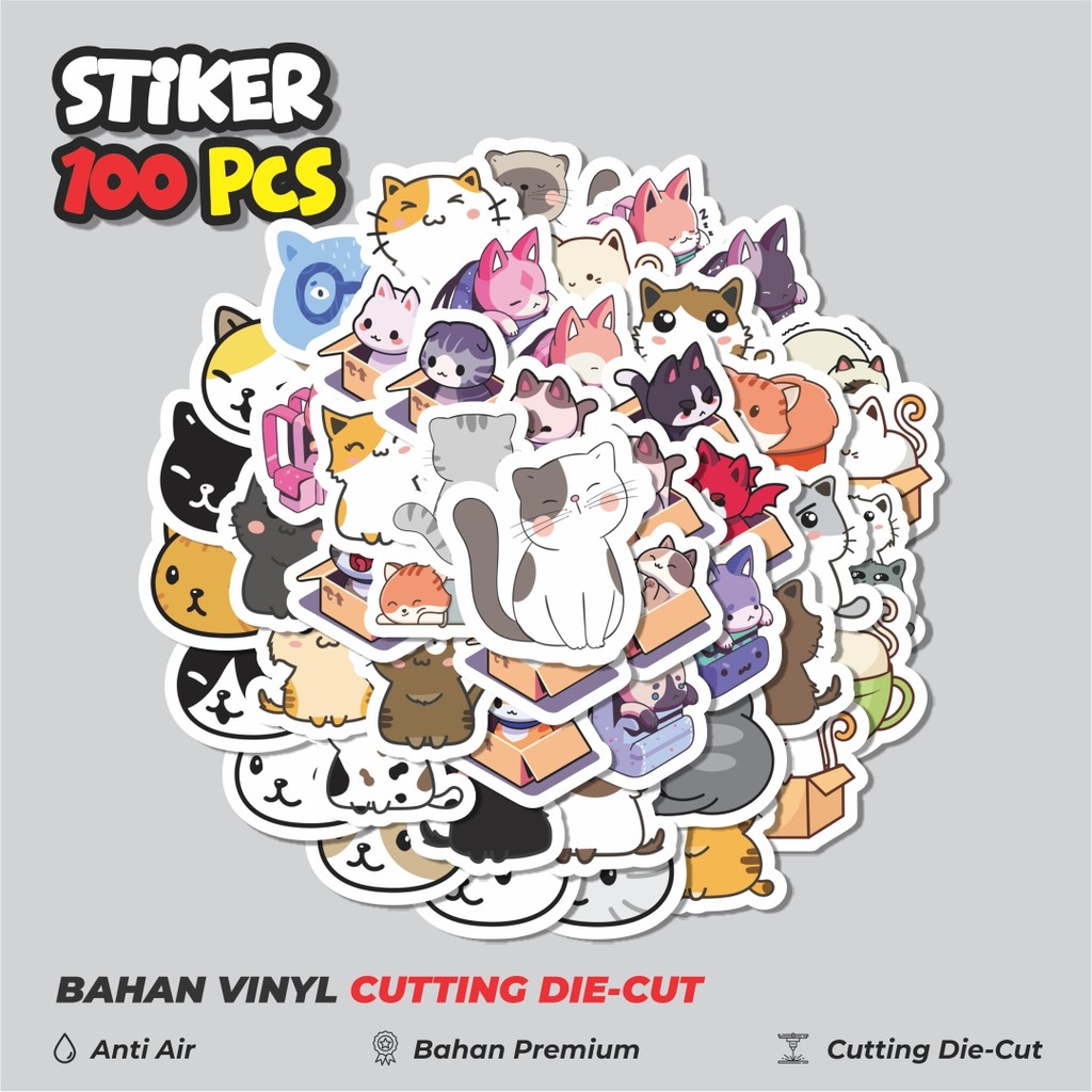 

Terbaru! 50 pcs Stiker Super Kawai Kitties [Kucing Lucu] Dekorasi Lucu Kreatif untuk Notebook, Skateboard, HP