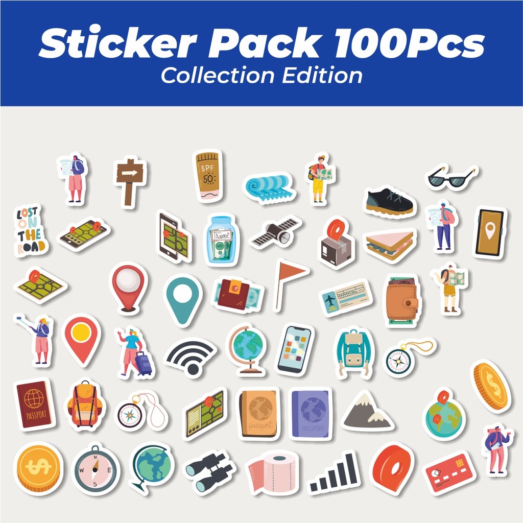 

Hot Stiker Geocaching GPS Lucu Anti Air Stikers Berperekat Waterproof Sticker Decal Buat Motor Helm Buku Journal Koper Casing HP Laptop Botol Minum