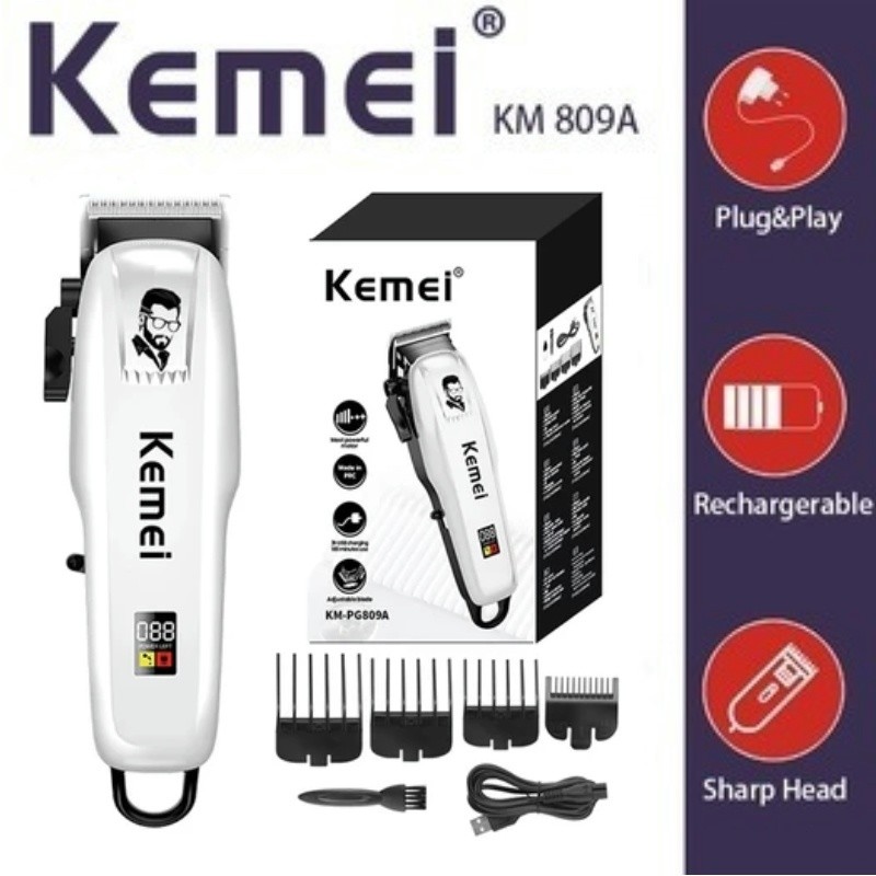 

Hair Clipper Kemei KM-809A Alat Mesin Cukur Rambut/Alat Potong Rambut