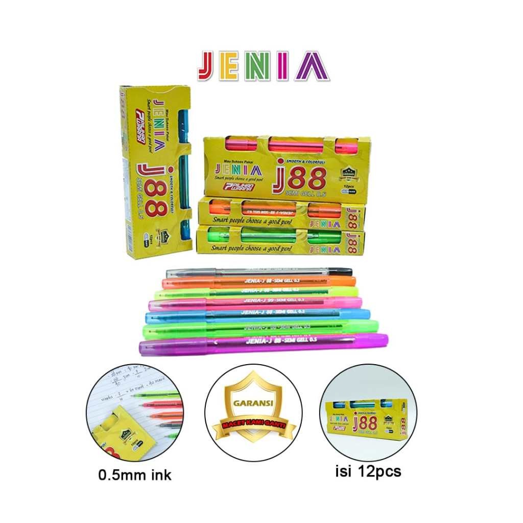 

Pulpen / Bolpoin JENIA J-88 1pack isi 12pcs