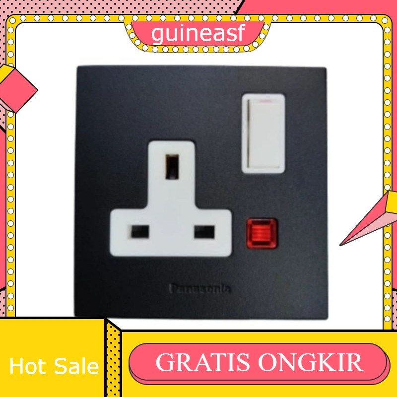 PANASONIC Stop Kontak AC Hitam WBSJ1214B