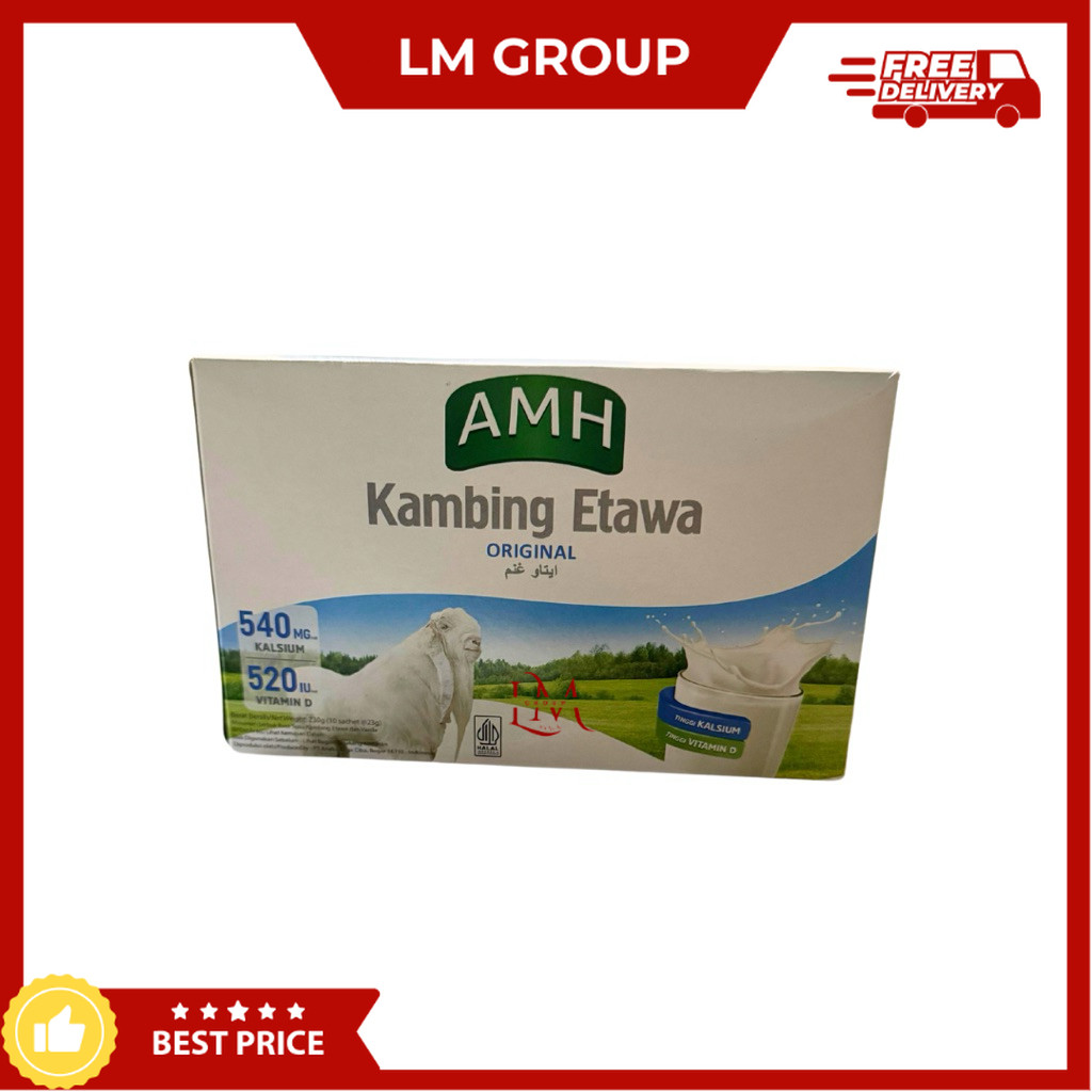 

AMH Susu Kambing Etawa Rasa Original 1 Box isi 10 Sachet Cemilan LM Snack Grosir