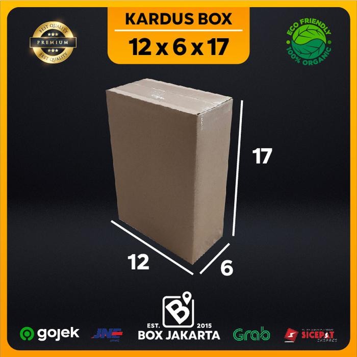 

KARDUS BOX uk 12x6x17 CM Kotak Packaging Corrugated SHEET POLOS