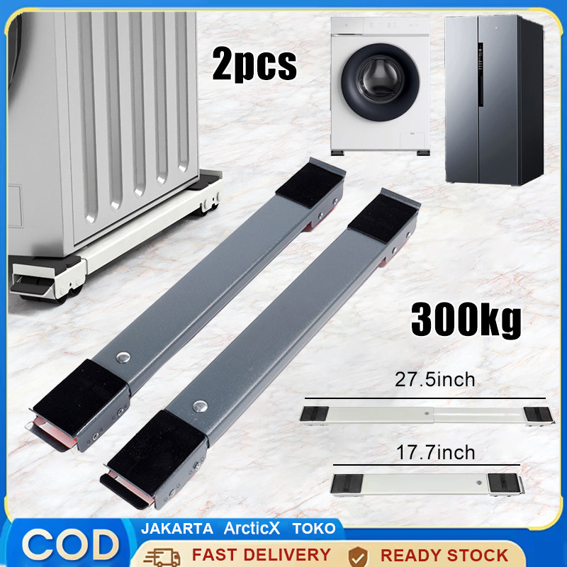 2PCS Roda Lemari Portable Roda Kulkas / Tatakan Kulkas /Tatakan Mesin Cuci / Kaki Kulkas 2 Pintu