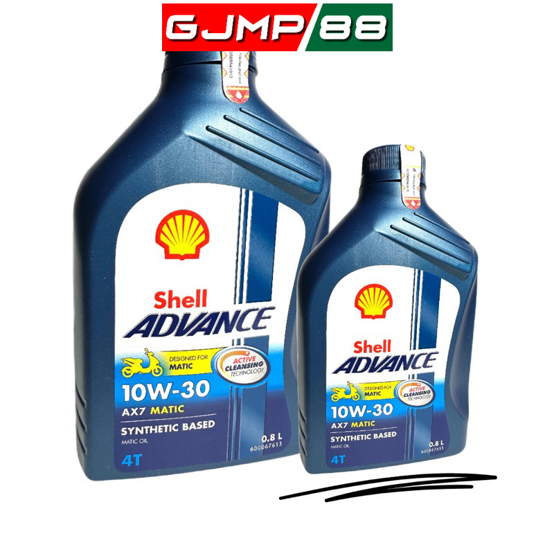 Oli Mesin Shell Ax7 Scooter 800ml 10W-30 Synthetic Based 800ml