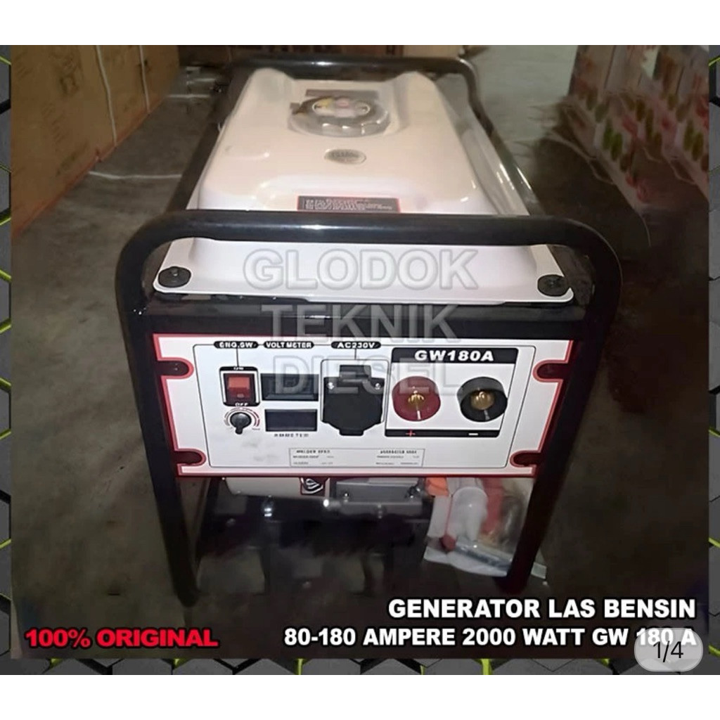 GENSET LAS 180 AMPERE GW180A TESLA WELDING GENERATOR GASOLINE WELDER TERMURAH