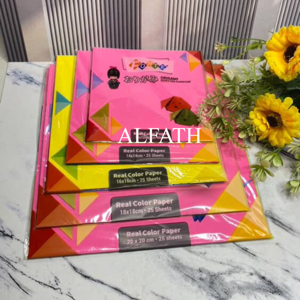 

Kertas Lipat Origami Forte Warna Campur 25 Lembar / Kertas Lipat Warna Warni