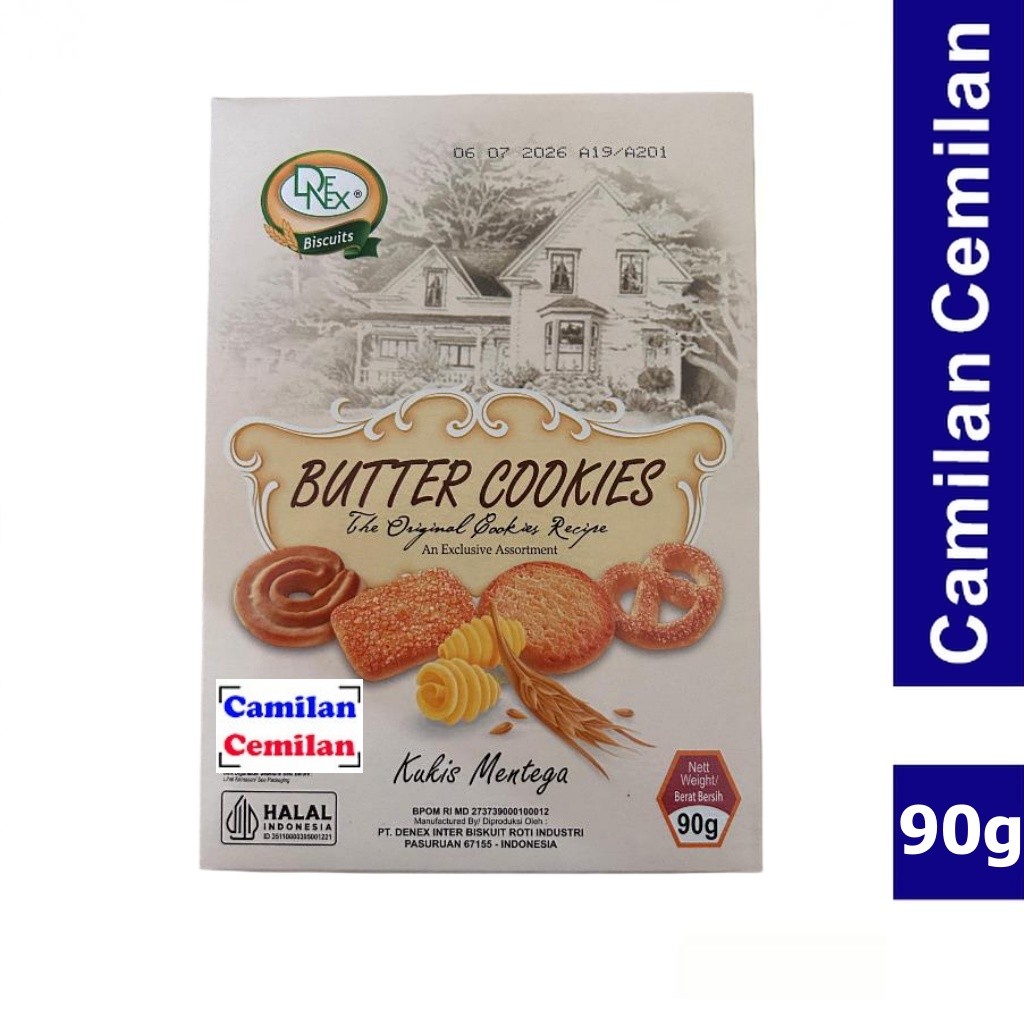 

Denex Butter Cookies Kukis Mentega 90 gr