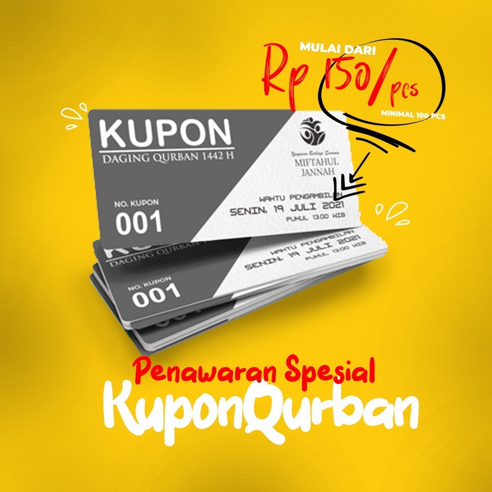 Cetak Voucher Kurban / Kupon Qurban Custom