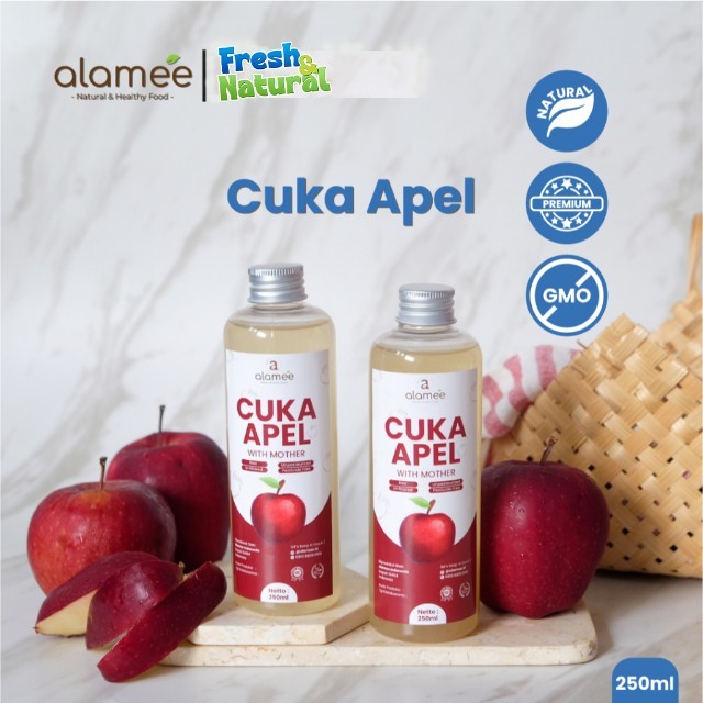 

ALAMEE Cuka Apel Original Vinegar With Mother Premium Organik Apple Cider Vinegar Sari Buah fresh and natural