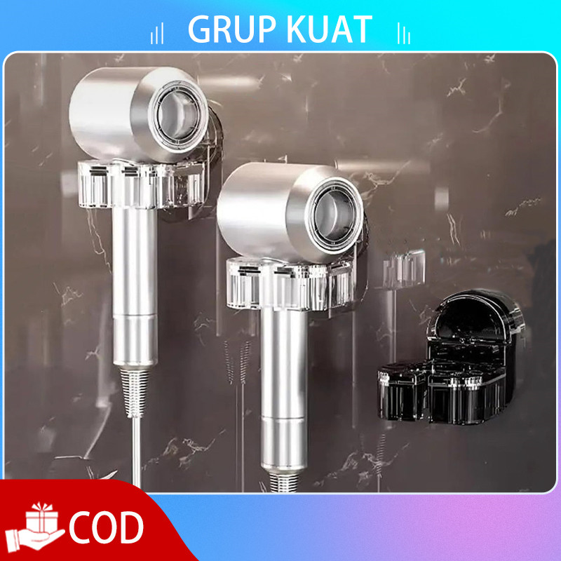 Gantungan Hair Dryer Estetik Serbaguna Rak Gantungan untuk Kamar Mandi Toilet