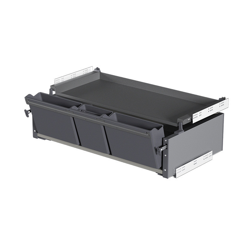 Kitchen Storage Shelf Pot Seasoning Dishes Basket Pot Rack Cabinet Combination Double Drawer Pot