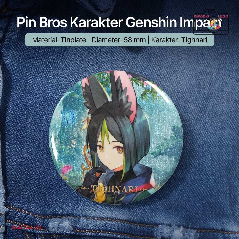 Pin Bros Karakter Genshin Impact Background Theme Can Badge - YZ015 | Produk Unik Berkualitas [IMPOD