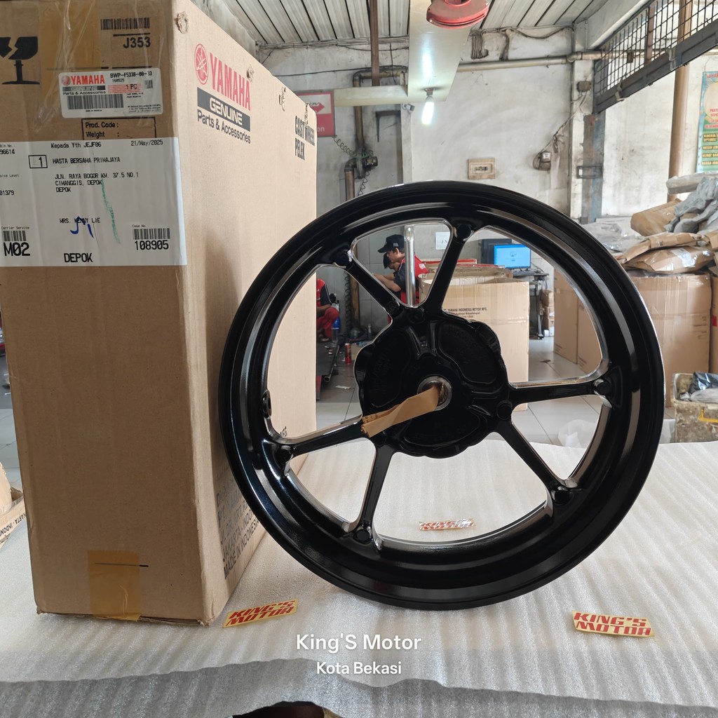 VELG PELEK PELEG RACING BELAKANG AEROX ALPHA ALPA ALFA TURBO CAKRAM HITAM BWP F5338 ASLI ORI ORIGINA