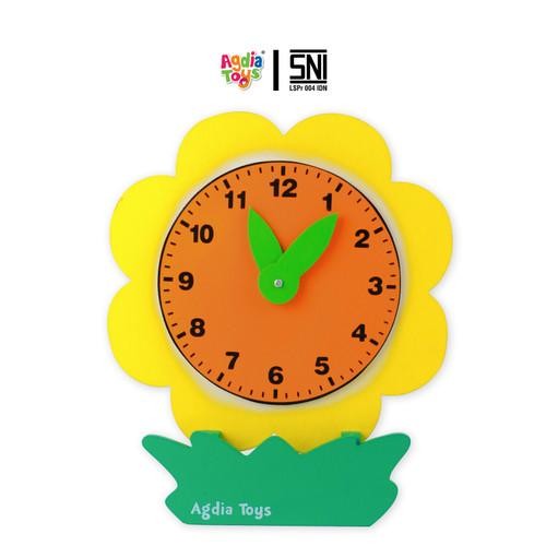 Jam Bunga Kayu - Mainan Edukasi Anak