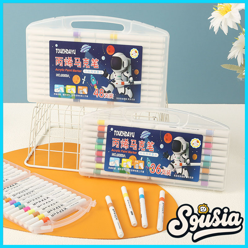 

Spidol akrilik khusus seni anak-anak, pena cat air tahan air, dilukis tangan DIY, tidak beracun