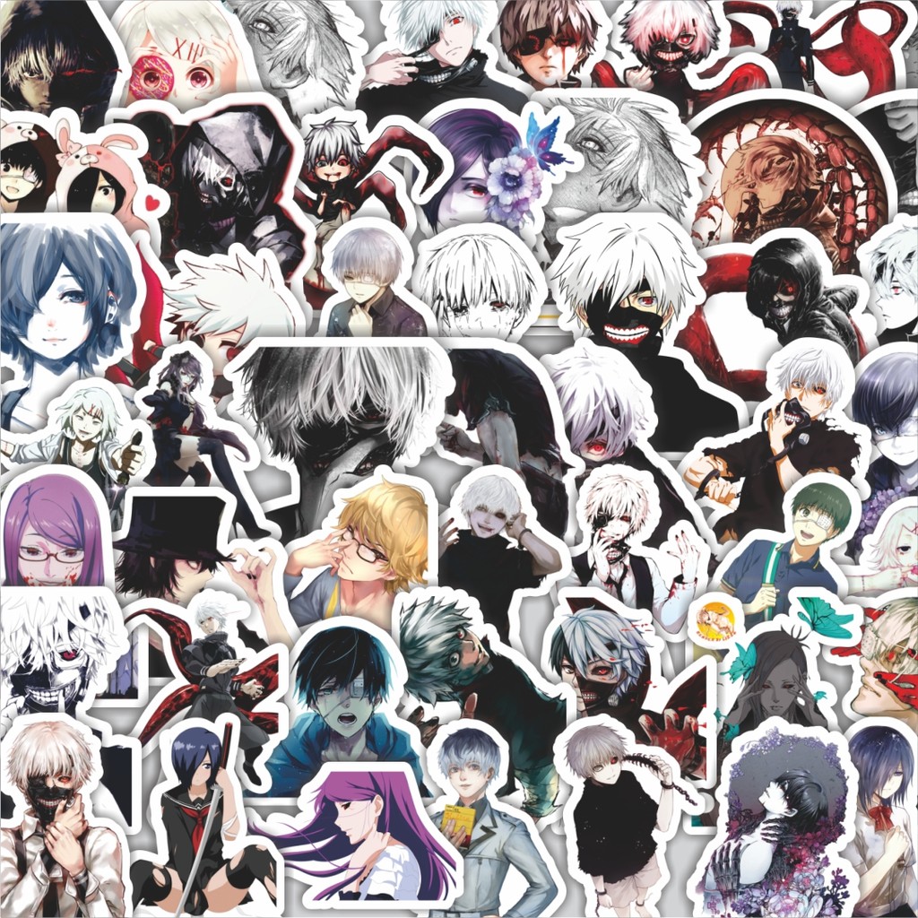 

Stiker Cutting Pack Pack Stiker Anime Tokyo Ghoul Isi 100Pcs Series Aesthetic Lucu Keren Untuk Koper Bahan Vynil