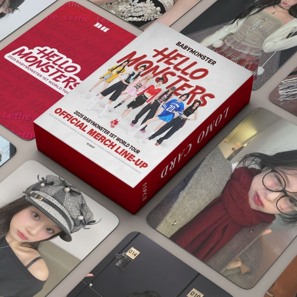 

55 BABYMONSTER Mini Cards Hello Monsters Concert Laser Mini Cards Photo Cards Collection Cards Gifts