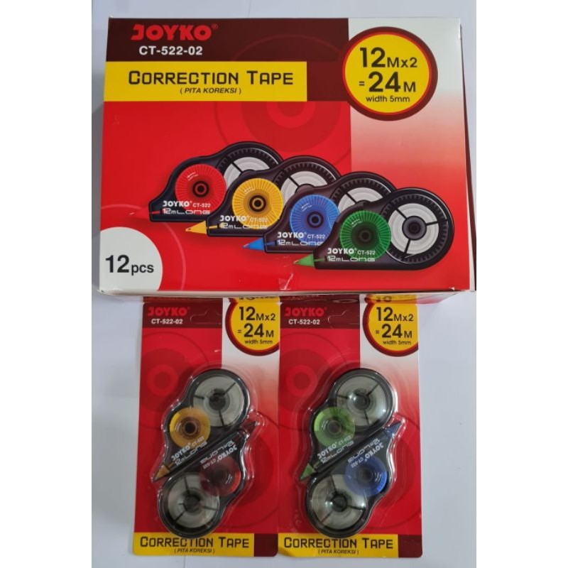 

Tipex Roll Joyko CT-522-02 Isi 24 Pcs NEW