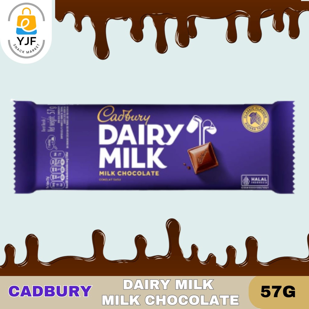 

Cadbury Dairy Milk / Coklat Susu / Chocolate / Import Australia / Milk Chocolate Kemasan 57G