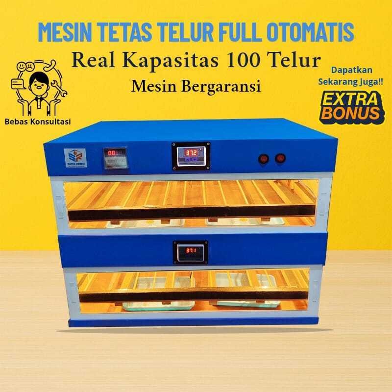  Mesin penetas telur full otomatis REAL kapasitas 100 butir telur ayam bebek burungCO