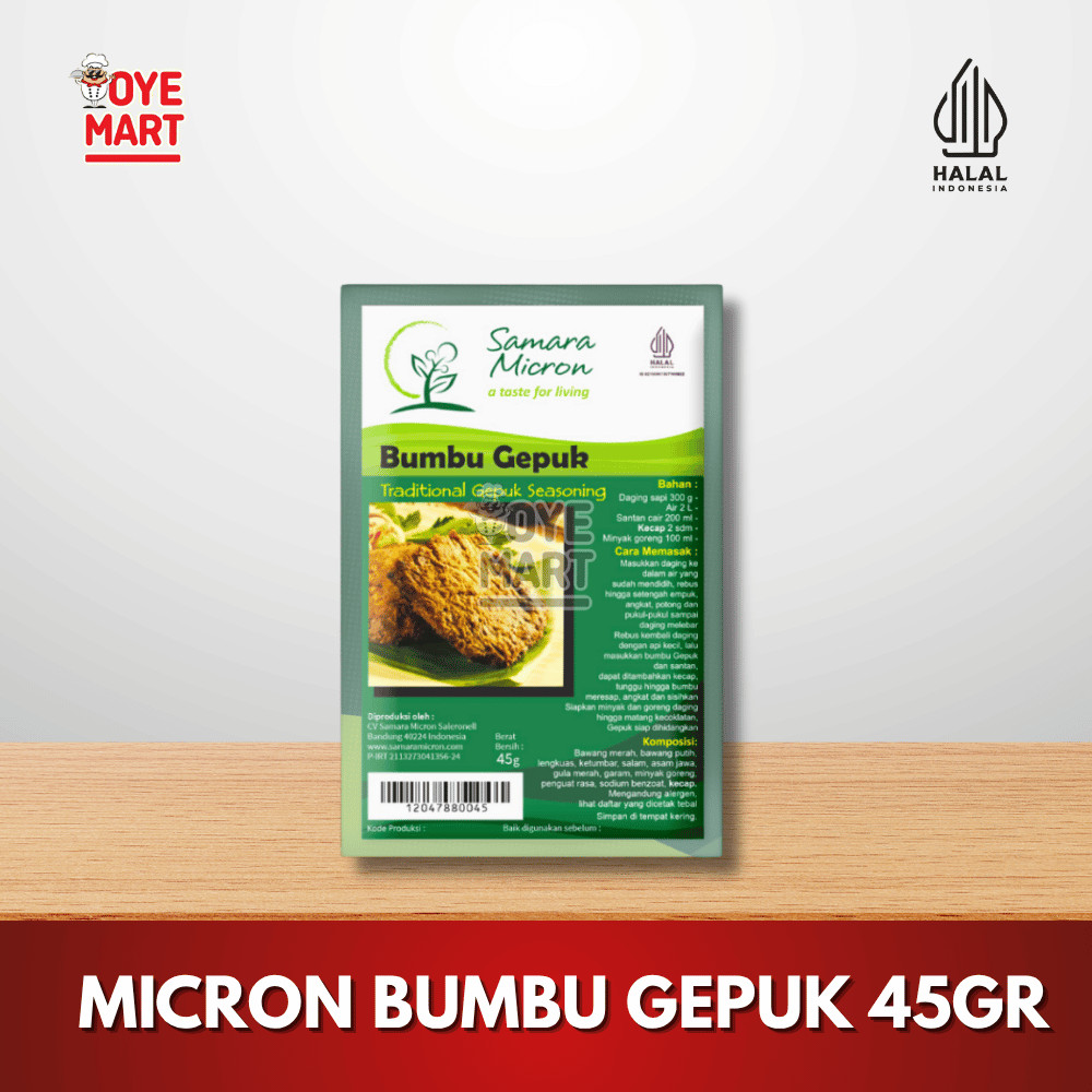 

MICRON BUMBU GEPUK 45GR/BUMBU DAPUR BUMBU INSTAN