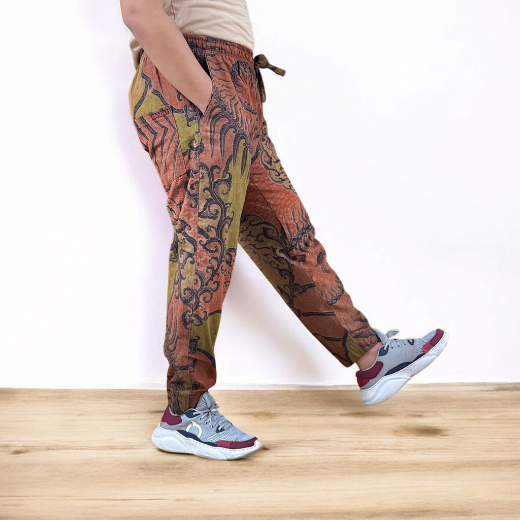 Celana Jogger Batik Pria Panjang Joger Pants Katun Premium Surya Teja CJ-23