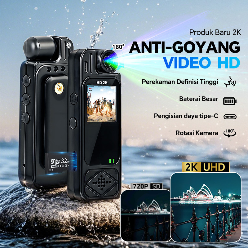 Mini Kamera DV Cctv Kamera Pocket Vlog Youtuber 360 Derajat Vlog Action Cam Motor Body WiFi Mini Cam