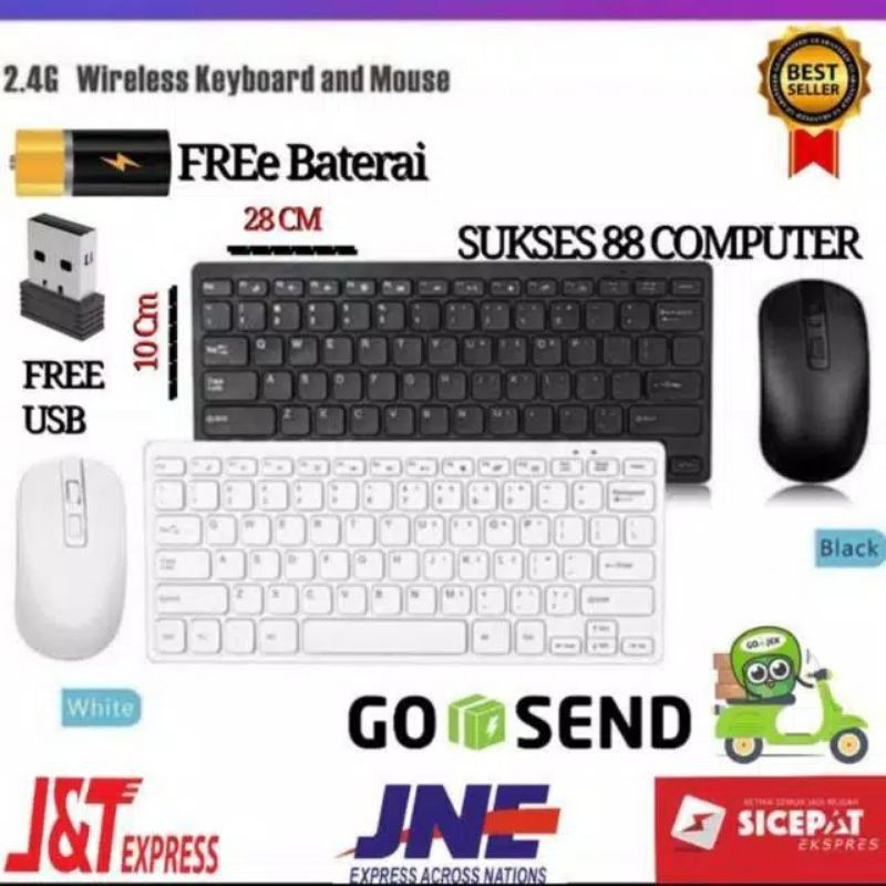 [ SKS ] COD PAKET GKM901 KEYBOARD WIRELESS + MOUSE WIRELESS COMBO SET GKM901 2.4G WINDOWS MAC TERMUR