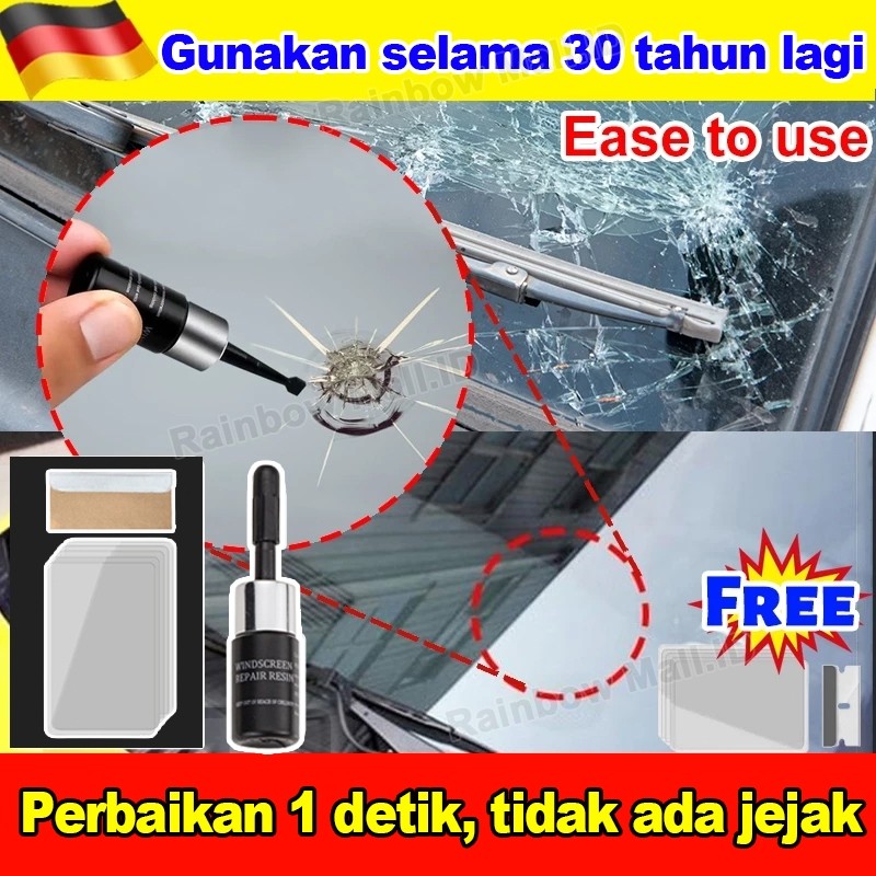 [ORI] Lem Kaca Mobil Retak Tanpa Bekas Lem Kaca Aquarium Bening Super Kuat Penghilang Retak Kaca Mob