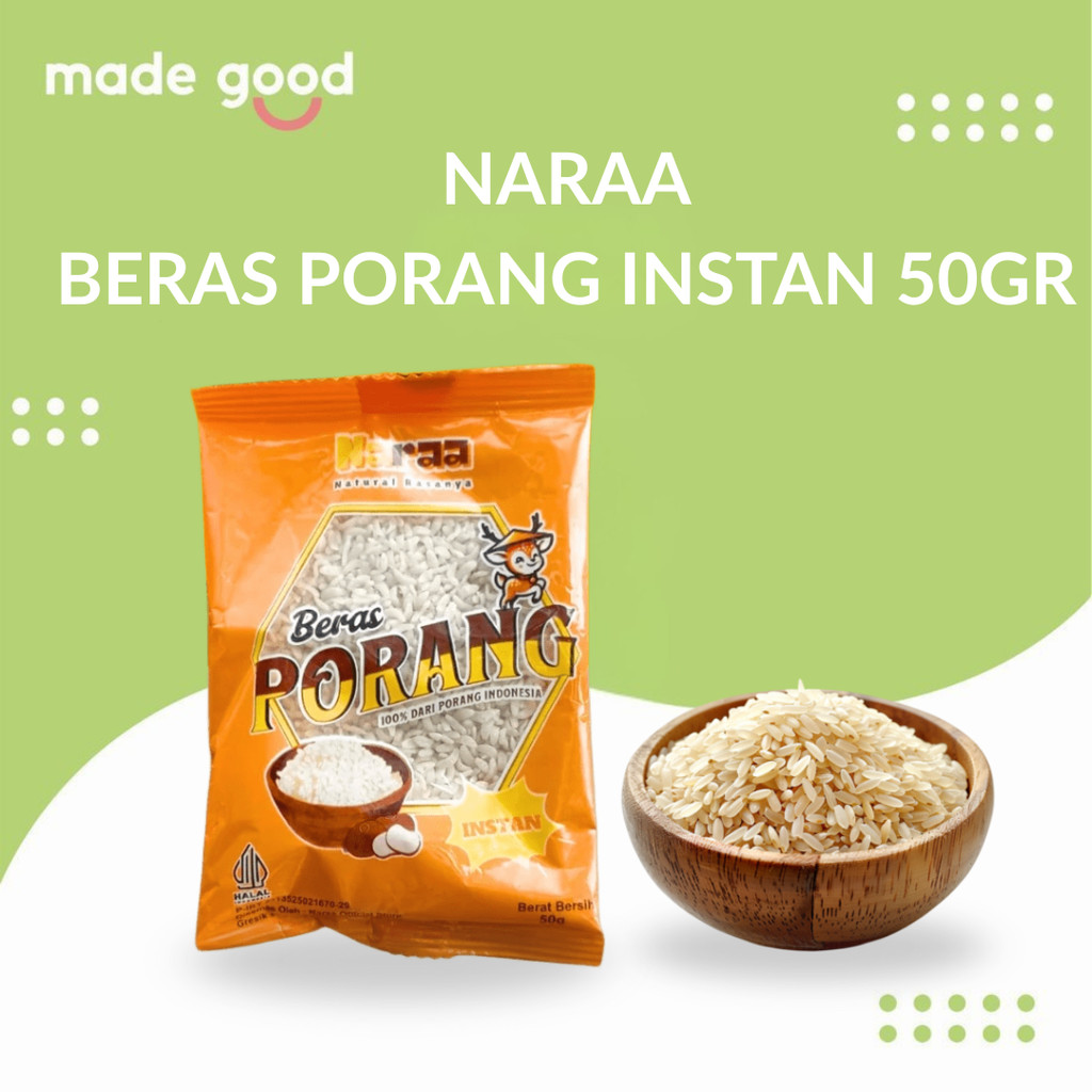 

Naraa Beras Porang Naraa 50GR II Shirataki Konjac Rice